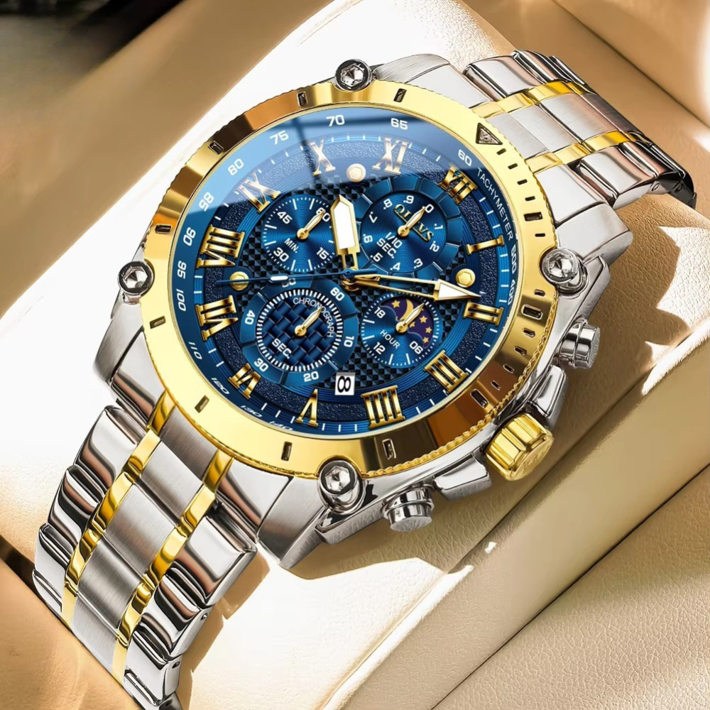 Edelstahl Armbanduhr mit sportlich eleganter Optik "Fasi lunari no.5177" - PITANI