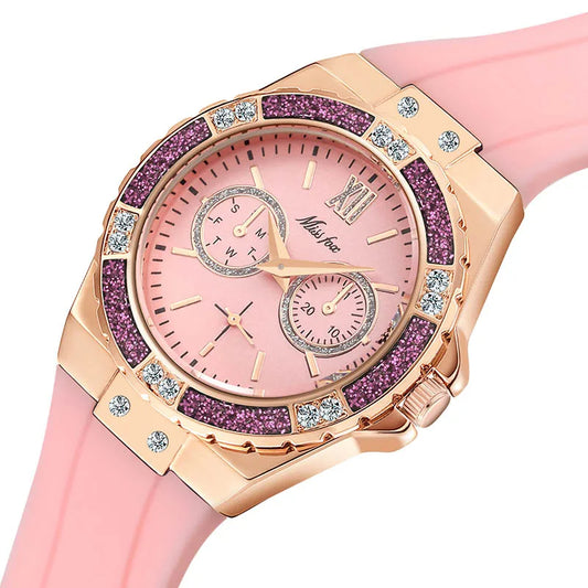 Silikon Armbanduhr "Rosa Diamante " - PITANI