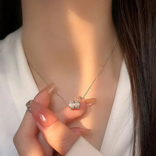 Edelstahl Halskette "Zircone Rosa" - PITANI