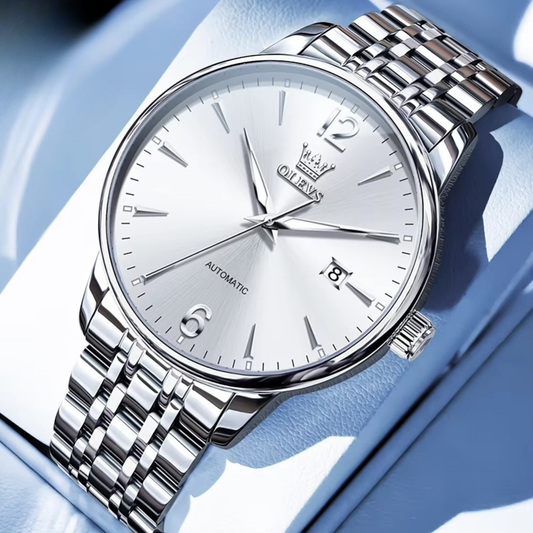 SALE | Schlichte Edelstahl Automatik Armbanduhr "Affari di lusso no.5193" - PITANI