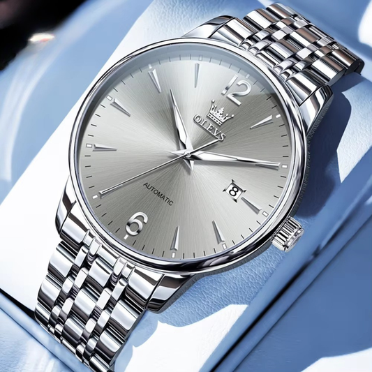 SALE | Schlichte Edelstahl Automatik Armbanduhr "Affari di lusso no.5193" - PITANI