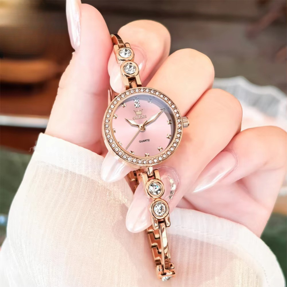 Zirconia besetzte Glitzer Edelstahl Armbanduhr "Orologio elegante da donna no.3218" - PITANI