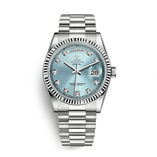 SALE | Edelstahl Armbanduhr "Orologio Blu di Diamante no.353" - PITANI