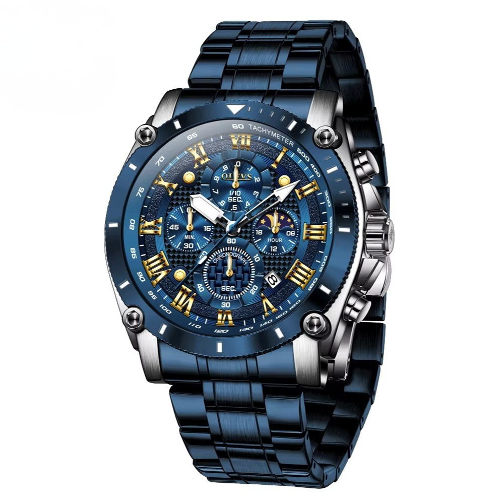 Edelstahl Armbanduhr mit sportlich eleganter Optik "Fasi lunari no.5177" - PITANI