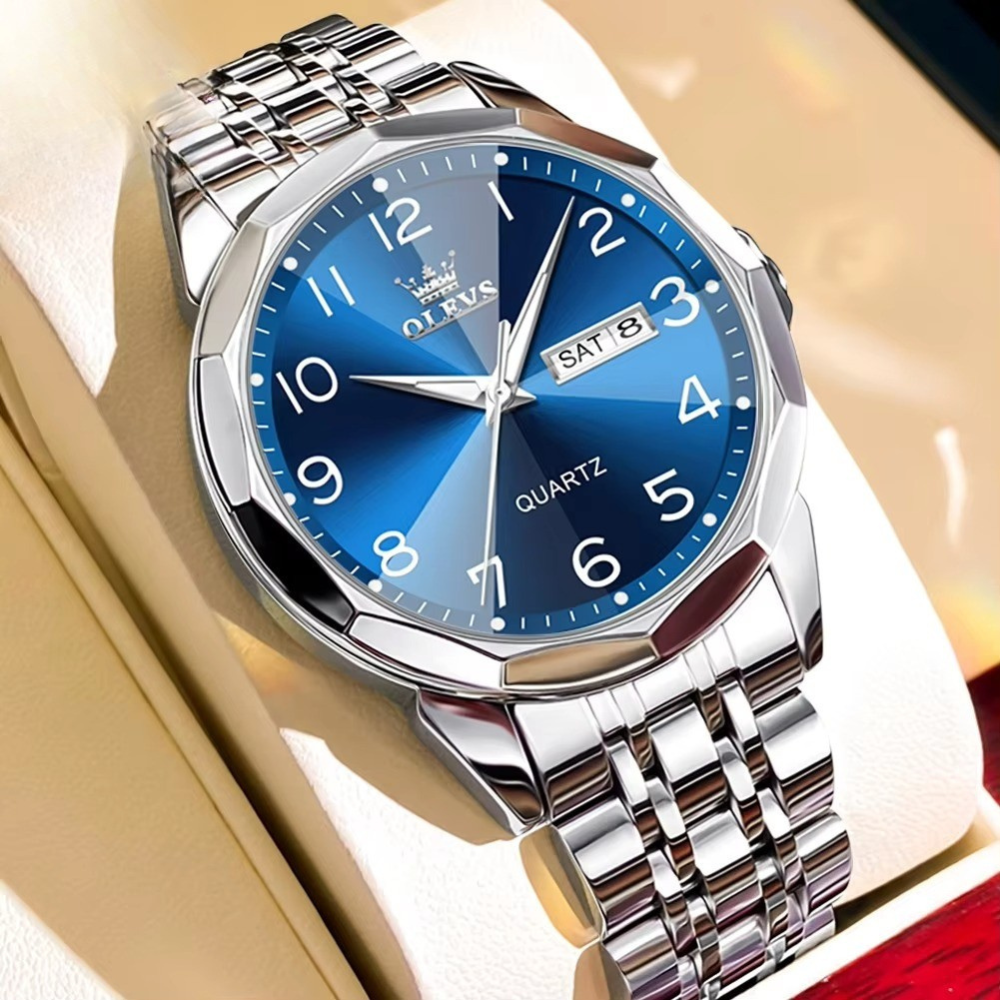 Elegante Edelstahl Armbanduhr mit rundem Gehäuse "Quadrante digitale semplice no.5194" - PITANI