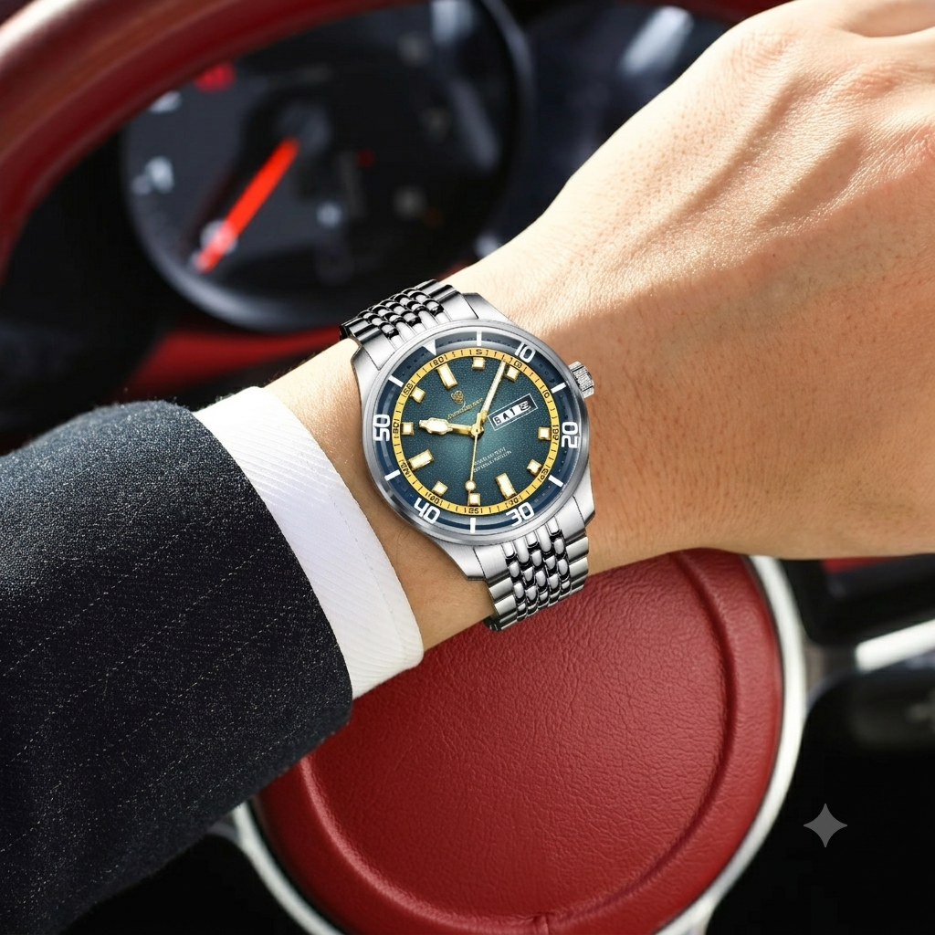 Sportlich-Elegante Herren Armbanduhr im Militär-Look – Quarz-Uhr Armbanduhr – no. 5394 - PITANI