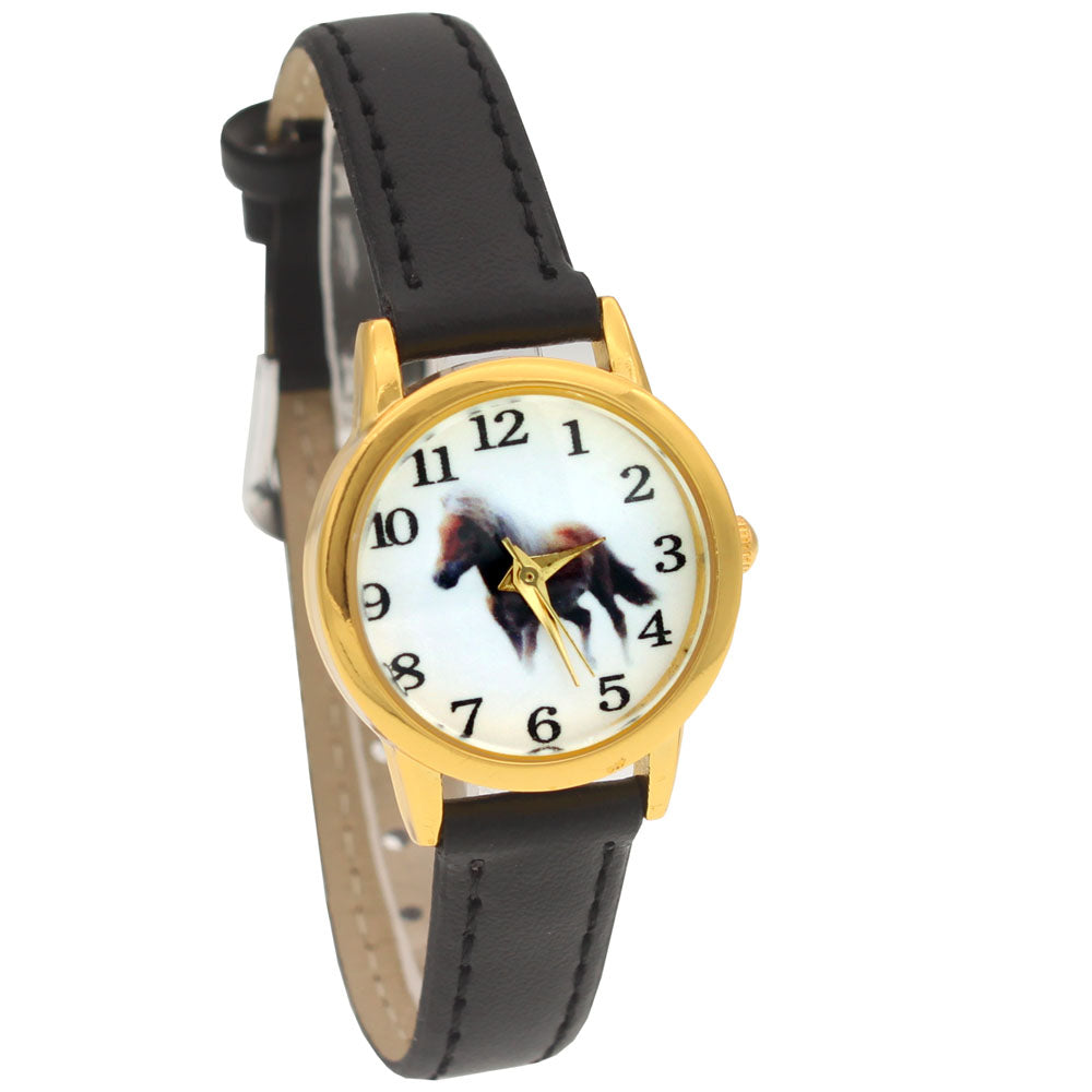 Damenuhr mit Pferdemotiv – Analoge Quarzuhr Armbanduhr no.3298 - PITANI