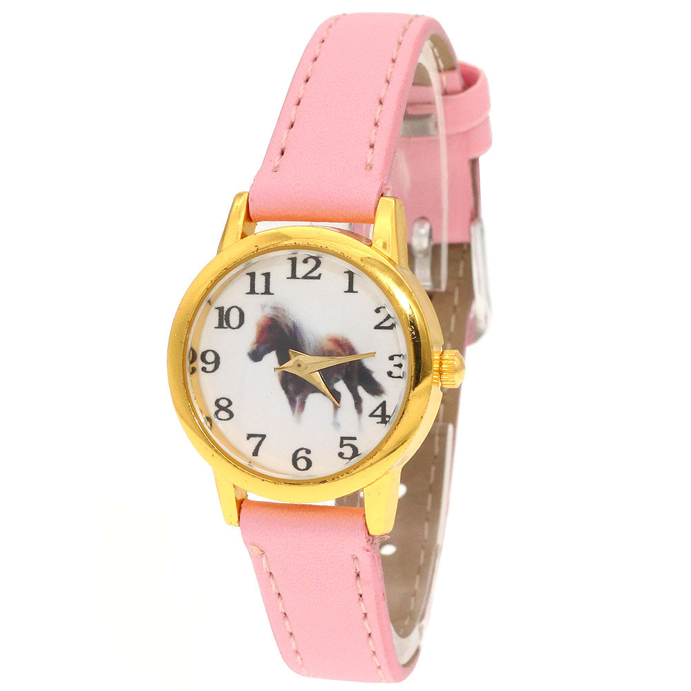 Damenuhr mit Pferdemotiv – Analoge Quarzuhr Armbanduhr no.3298 - PITANI