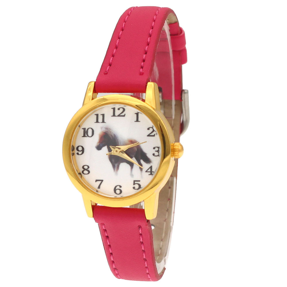 Damenuhr mit Pferdemotiv – Analoge Quarzuhr Armbanduhr no.3298 - PITANI
