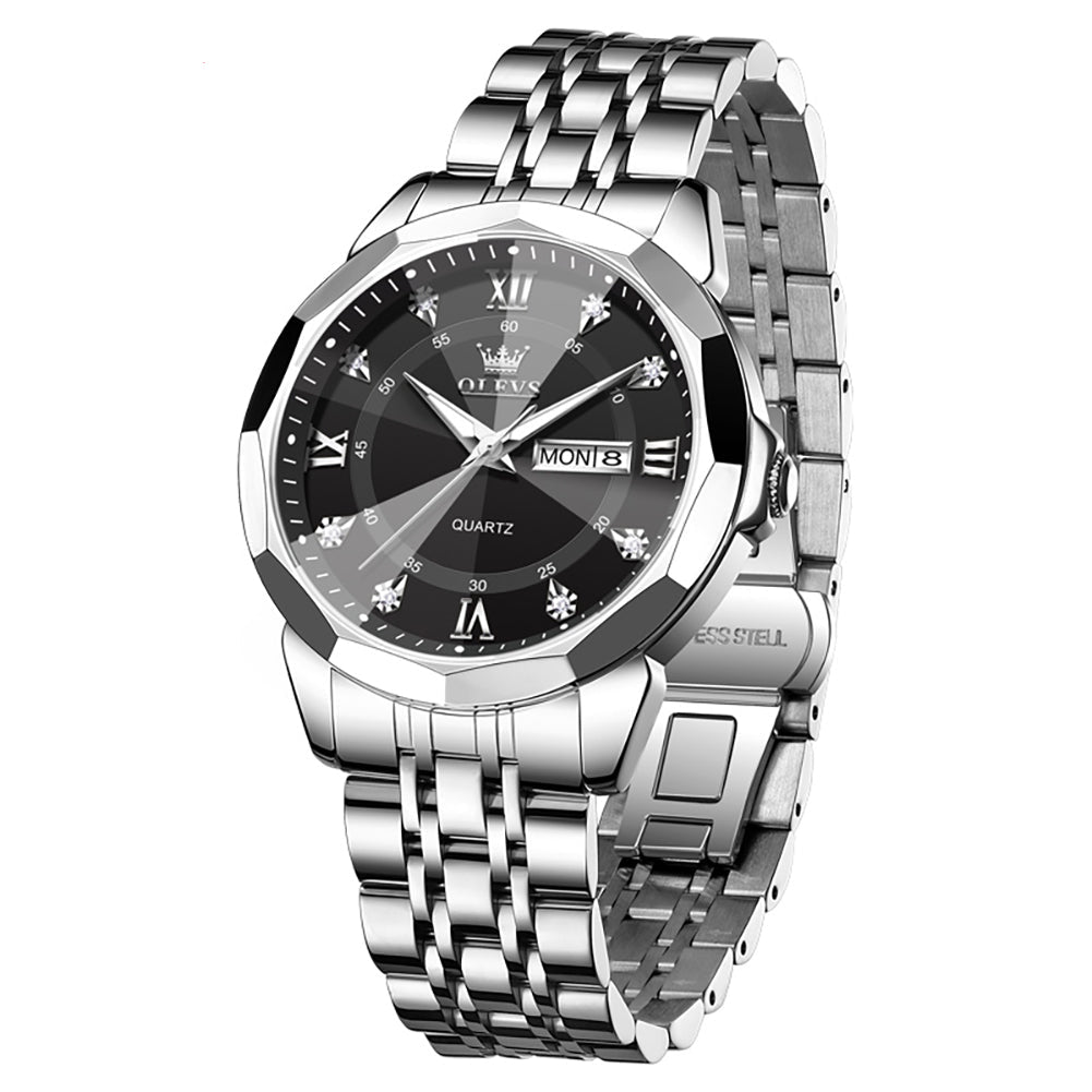 Klassische Edelstahl Herrenuhr – Elegante Quarz- Armbanduhr – no. 5382 - PITANI