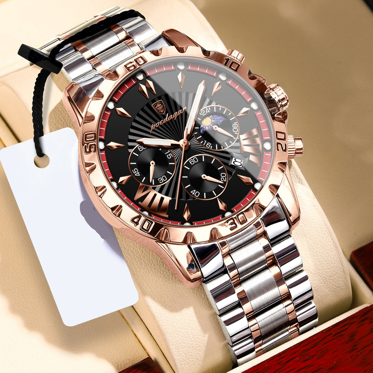 Moderne Herrenuhr – Sportlicher Chronograph mit Edelstahlarmband no. 5320 - PITANI