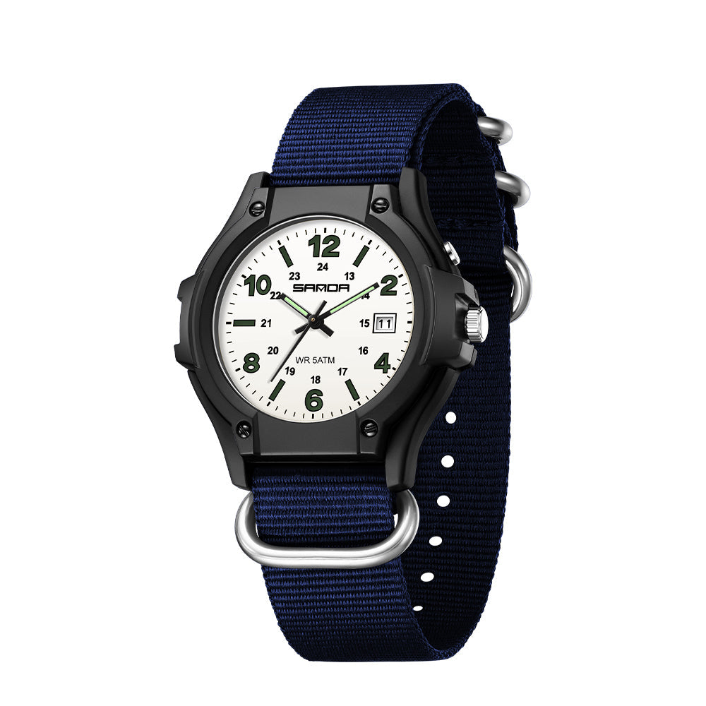 Robuste Herren Outdoor-Sportuhr mit Nylonarmband – Wasserdichte Quarz-Armbanduhr – no. 5350 - PITANI