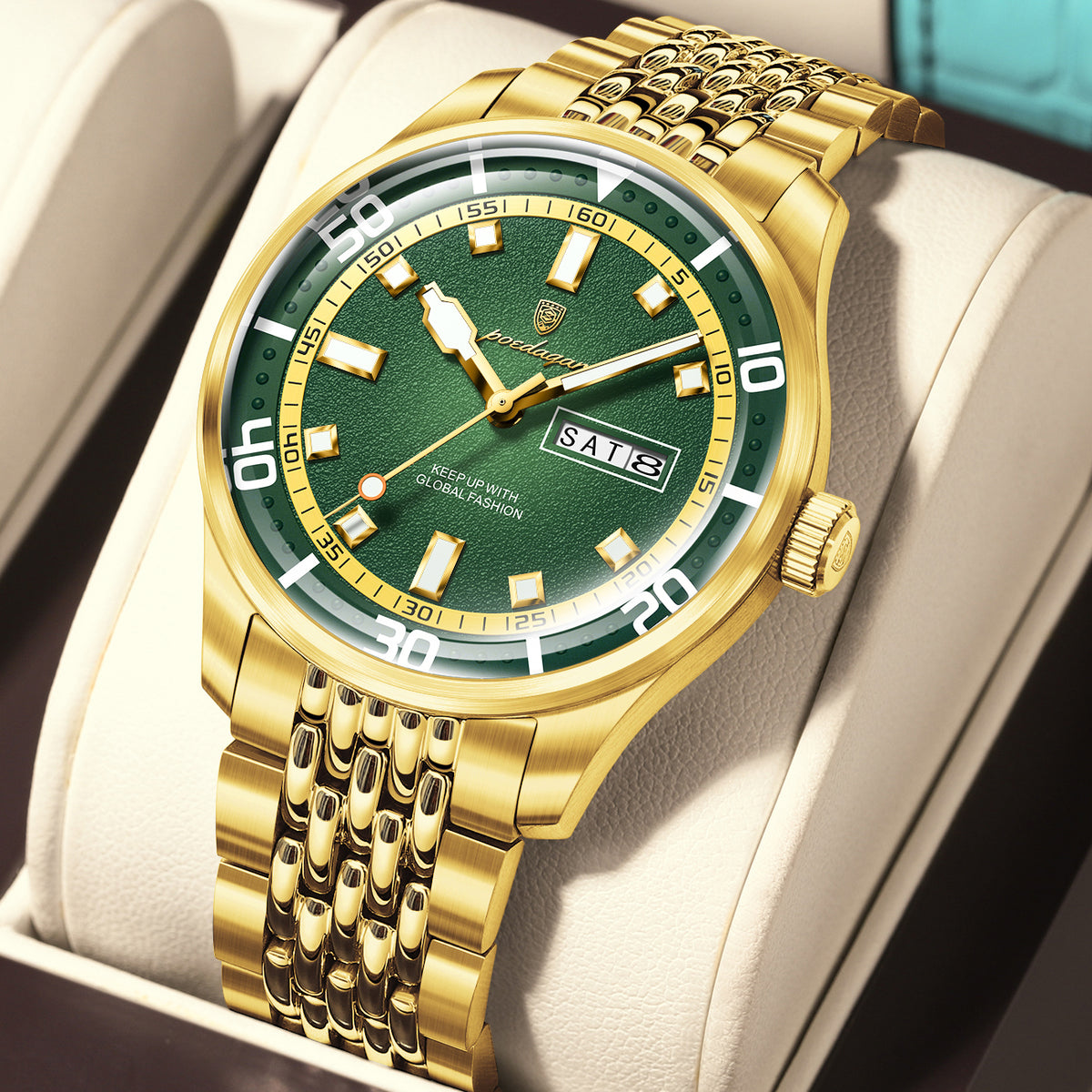 Sportlich-Elegante Herren Armbanduhr im Militär-Look – Quarz-Uhr Armbanduhr – no. 5394 - PITANI