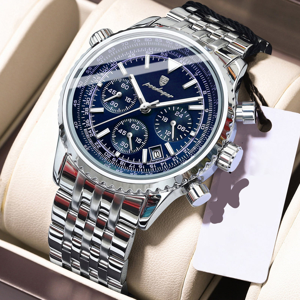 Sportlich-Elegante Herrenuhr – Chronograph mit elegantem Zifferblatt Armbanduhr – no. 5378 - PITANI