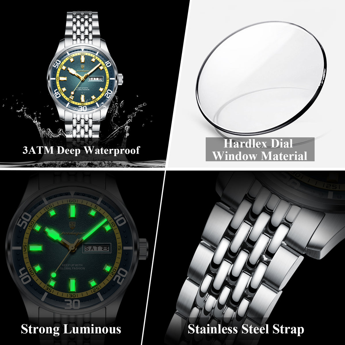 Sportlich-Elegante Herren Armbanduhr im Militär-Look – Quarz-Uhr Armbanduhr – no. 5394 - PITANI