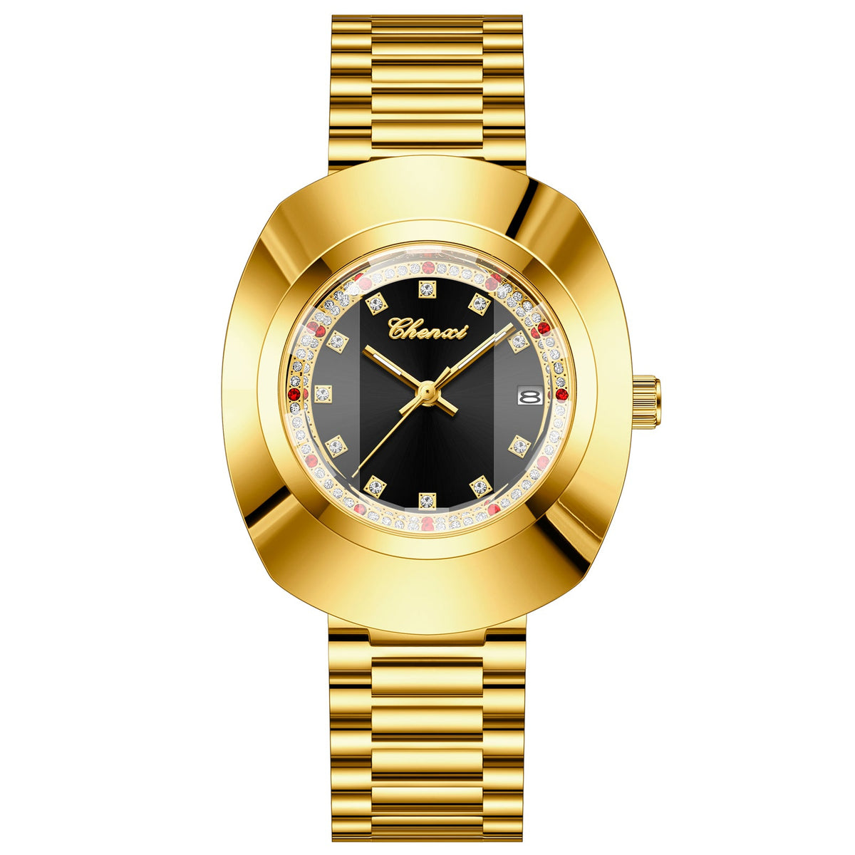 Elegante Damen & Herren Quarz-Armbanduhr – Elegantes Gold-Design Armbanduhr – no. 5360 - PITANI
