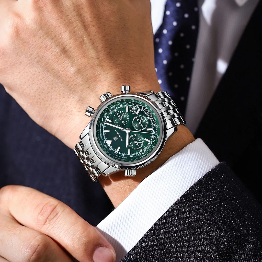 Sportlich-Elegante Herrenuhr – Chronograph mit elegantem Zifferblatt Armbanduhr – no. 5378 - PITANI
