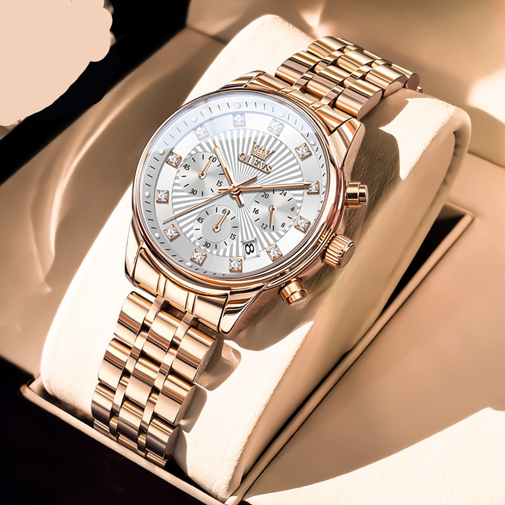 Elegante Damenuhr mit Chronograph & Datumsanzeige Armbanduhr no.3264 - PITANI
