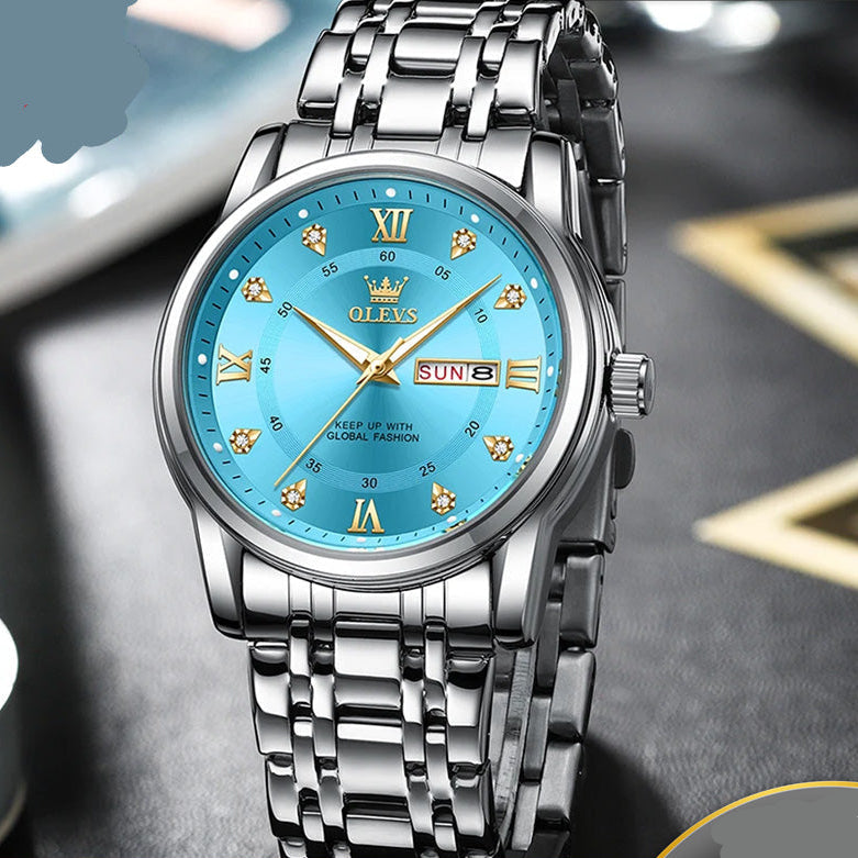 Exklusive Herren Armbanduhr mit Dual-Kalender – Quarzuhr Armbanduhr – no. 5392 - PITANI