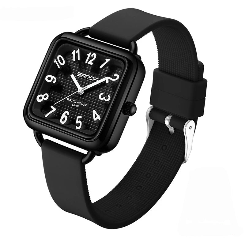 Elegante Quadratische Quarz-Uhr Unisex – Wasserdichte Modearmbanduhr – no. 5375 - PITANI