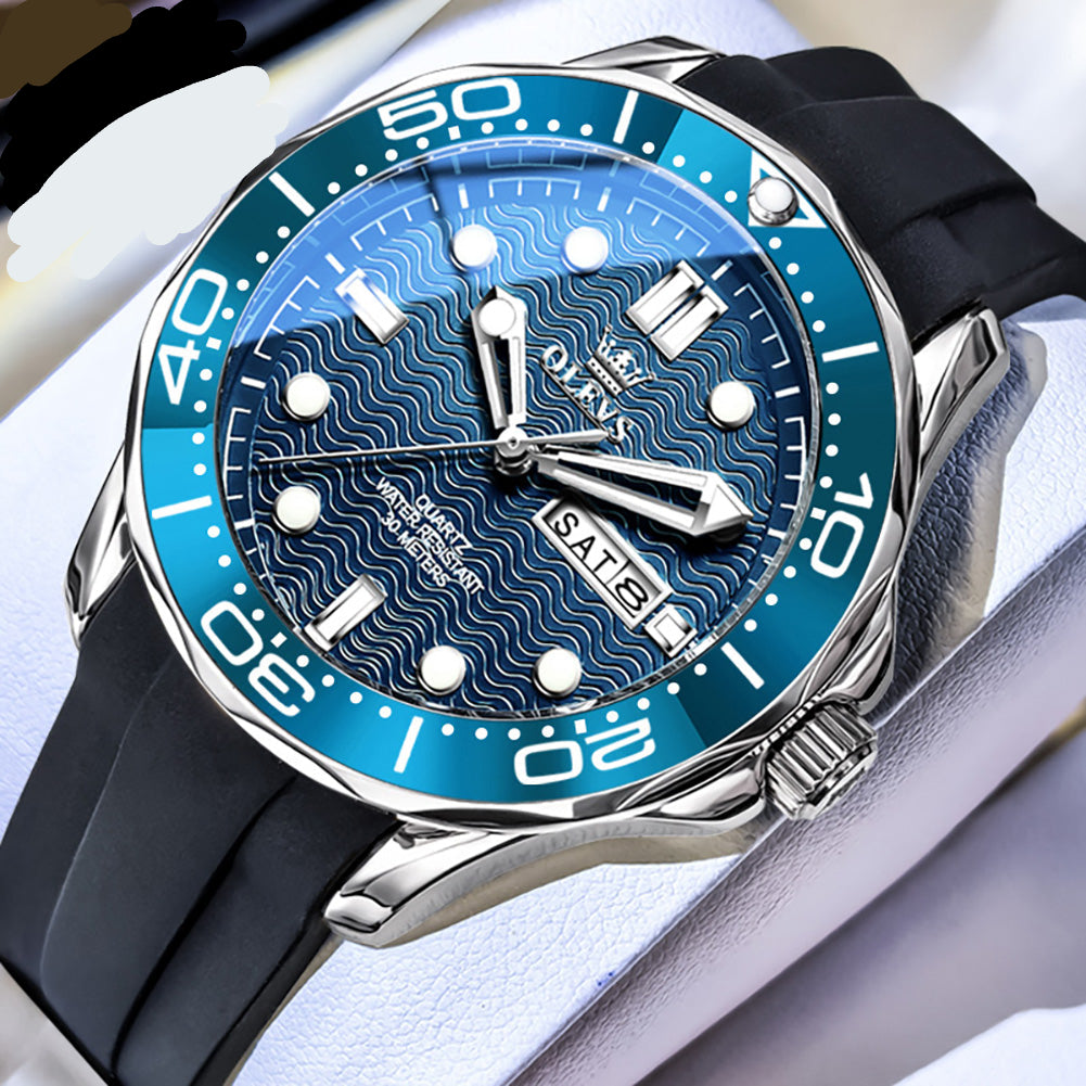 Sportliche Herren-Quarzuhr im Taucheruhren-Design – Wasserdichte Armbanduhr No-5349 - PITANI