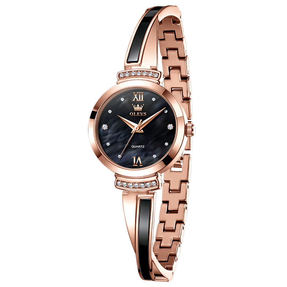 Elegante Damen Armbanduhr Schmuckuhr Quarz mit Edelstahl- Armbanduhr no.3267 - PITANI