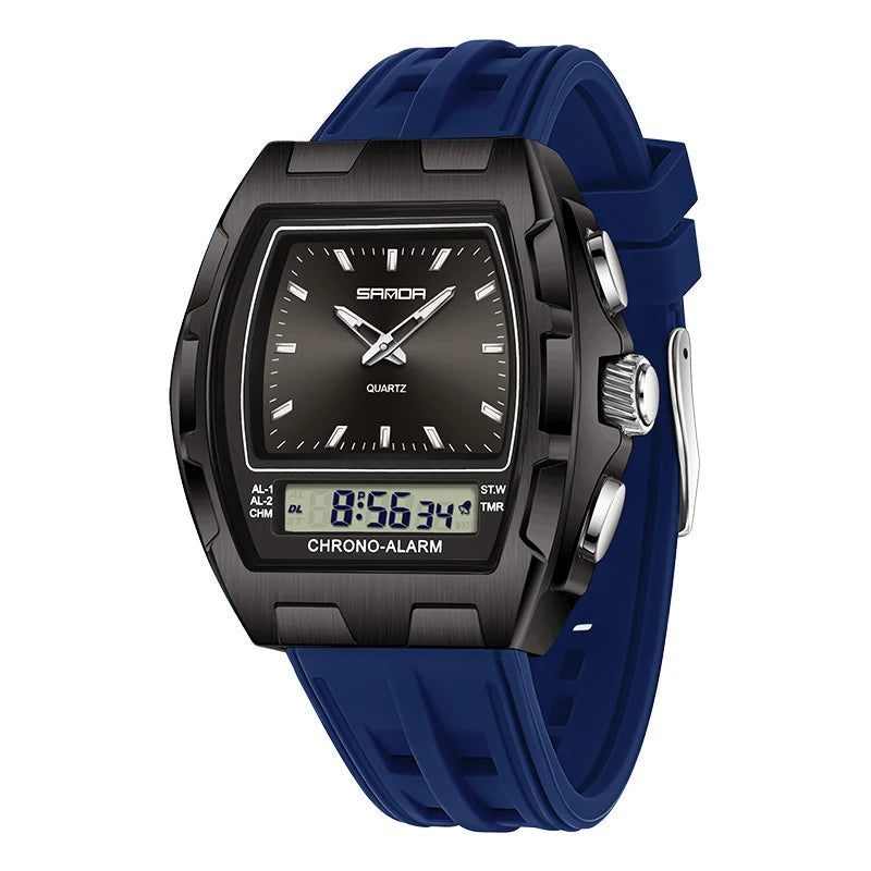 Robuste Herren Sportuhr mit Dual-Display – Markantes Design Armbanduhr – no. 5358 - PITANI