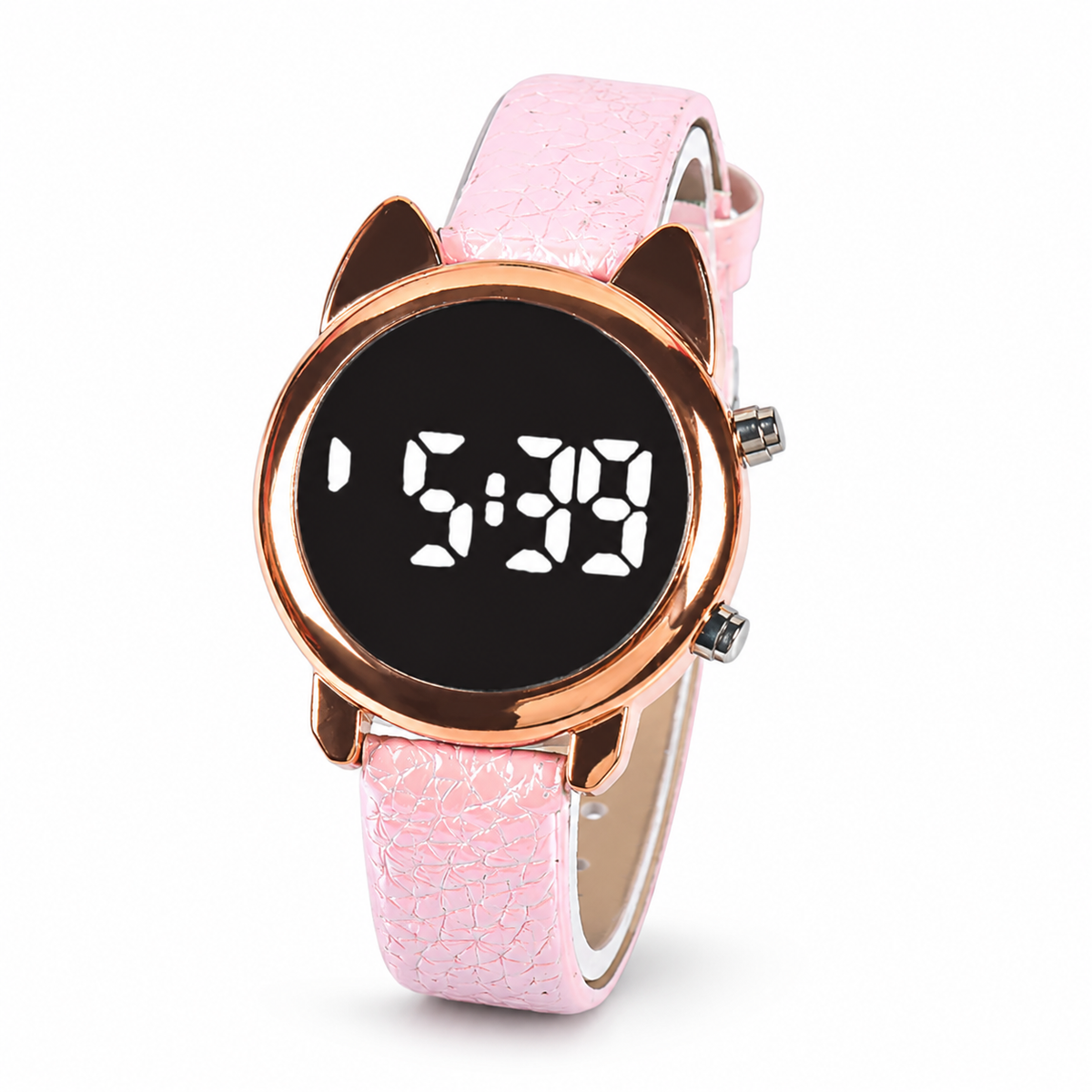 LED-Digitaluhr für Damen mit Katzenohren-Design – Modische Armbanduhr no.3297 - PITANI