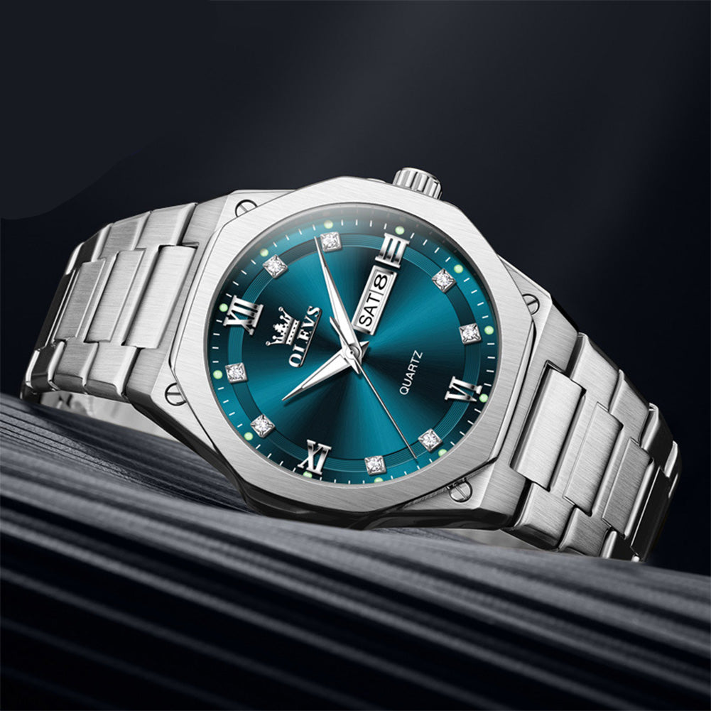Eleganter Herren Quarz-Chronograph aus Edelstahl – Wasserdichte Armbanduhr – no. 5368 - PITANI