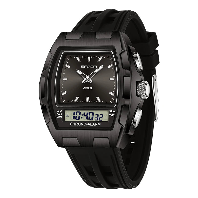 Robuste Herren Sportuhr mit Dual-Display – Markantes Design Armbanduhr – no. 5358 - PITANI