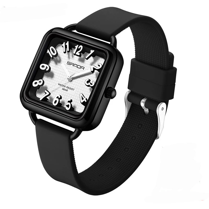 Elegante Quadratische Quarz-Uhr Unisex – Wasserdichte Modearmbanduhr – no. 5375 - PITANI