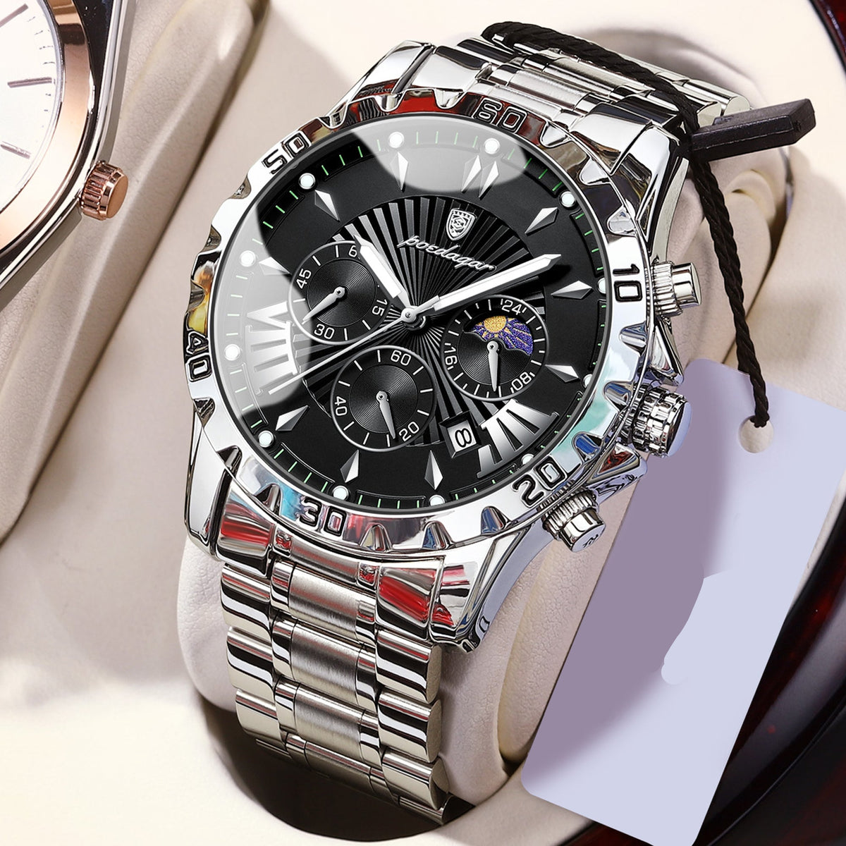 Moderne Herrenuhr – Sportlicher Chronograph mit Edelstahlarmband no. 5320 - PITANI