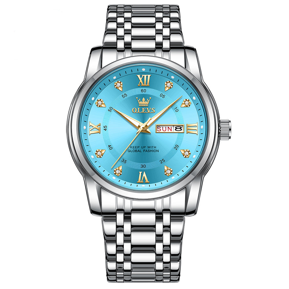 Exklusive Herren Armbanduhr mit Dual-Kalender – Quarzuhr Armbanduhr – no. 5392 - PITANI