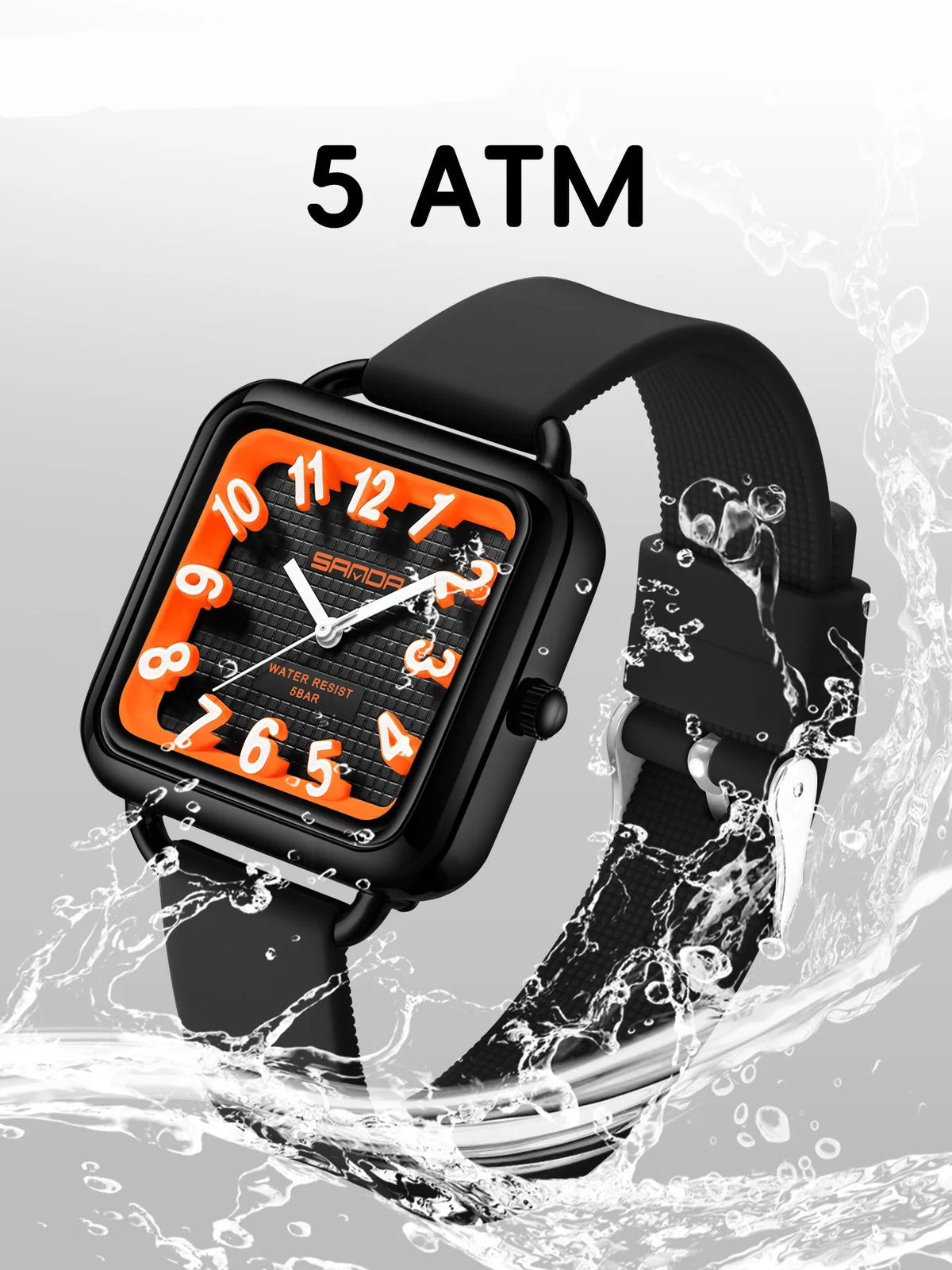 Elegante Quadratische Quarz-Uhr Unisex – Wasserdichte Modearmbanduhr – no. 5375 - PITANI