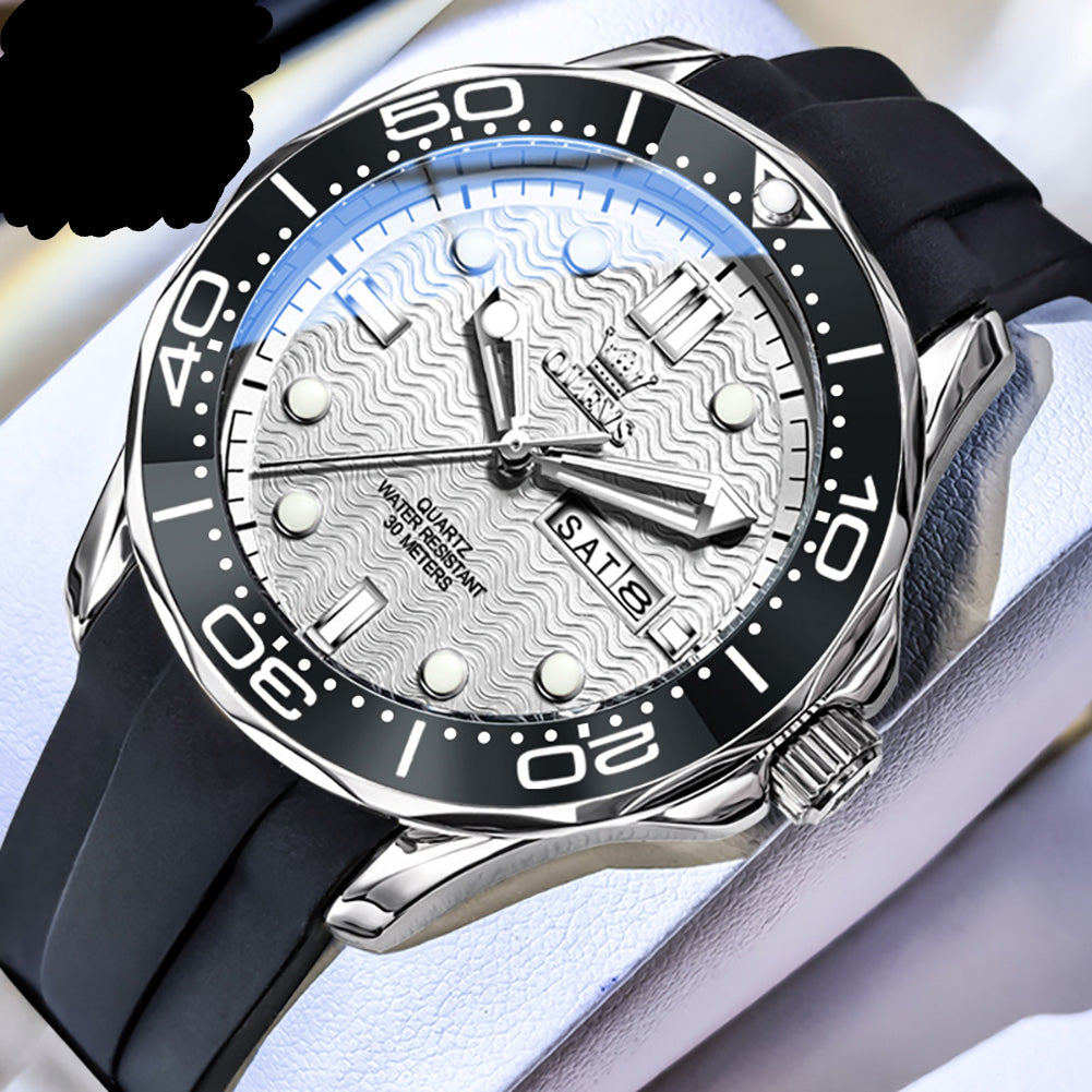 Sportliche Herren-Quarzuhr im Taucheruhren-Design – Wasserdichte Armbanduhr No-5349 - PITANI