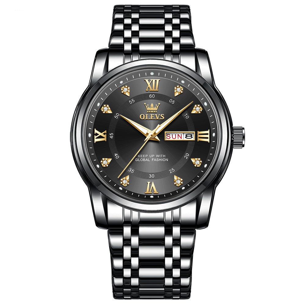 Exklusive Herren Armbanduhr mit Dual-Kalender – Quarzuhr Armbanduhr – no. 5392 - PITANI