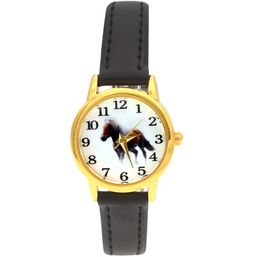 Damenuhr mit Pferdemotiv – Analoge Quarzuhr Armbanduhr no.3298 - PITANI