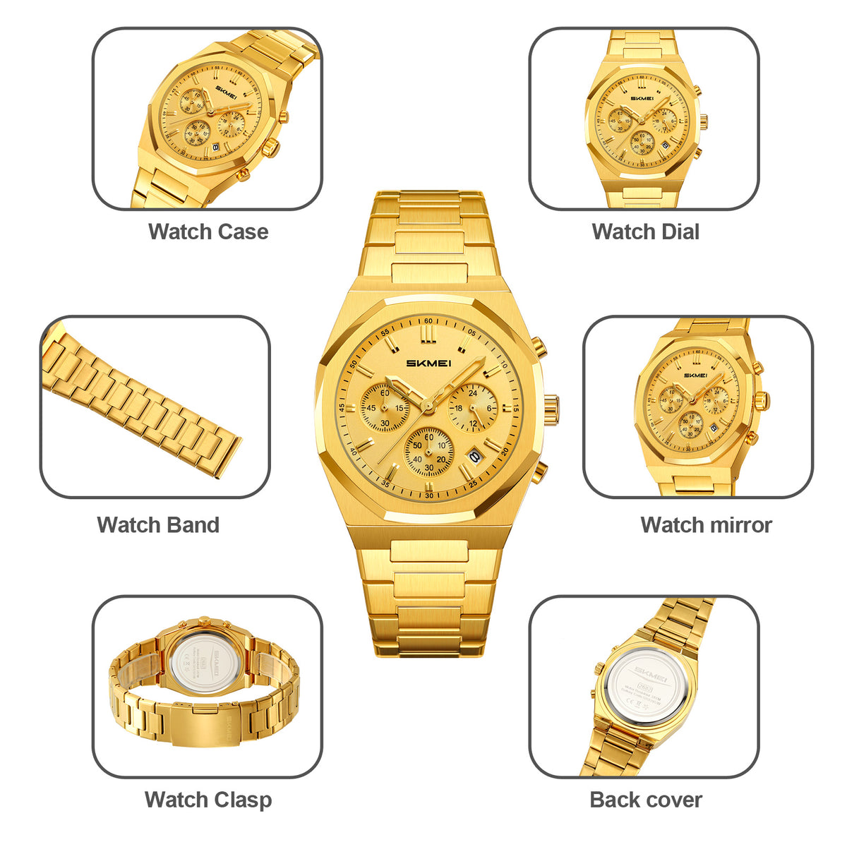 Elegante Herren-Armbanduhr mit Chronograph & Datum Armbanduhr – no. 5362 - PITANI
