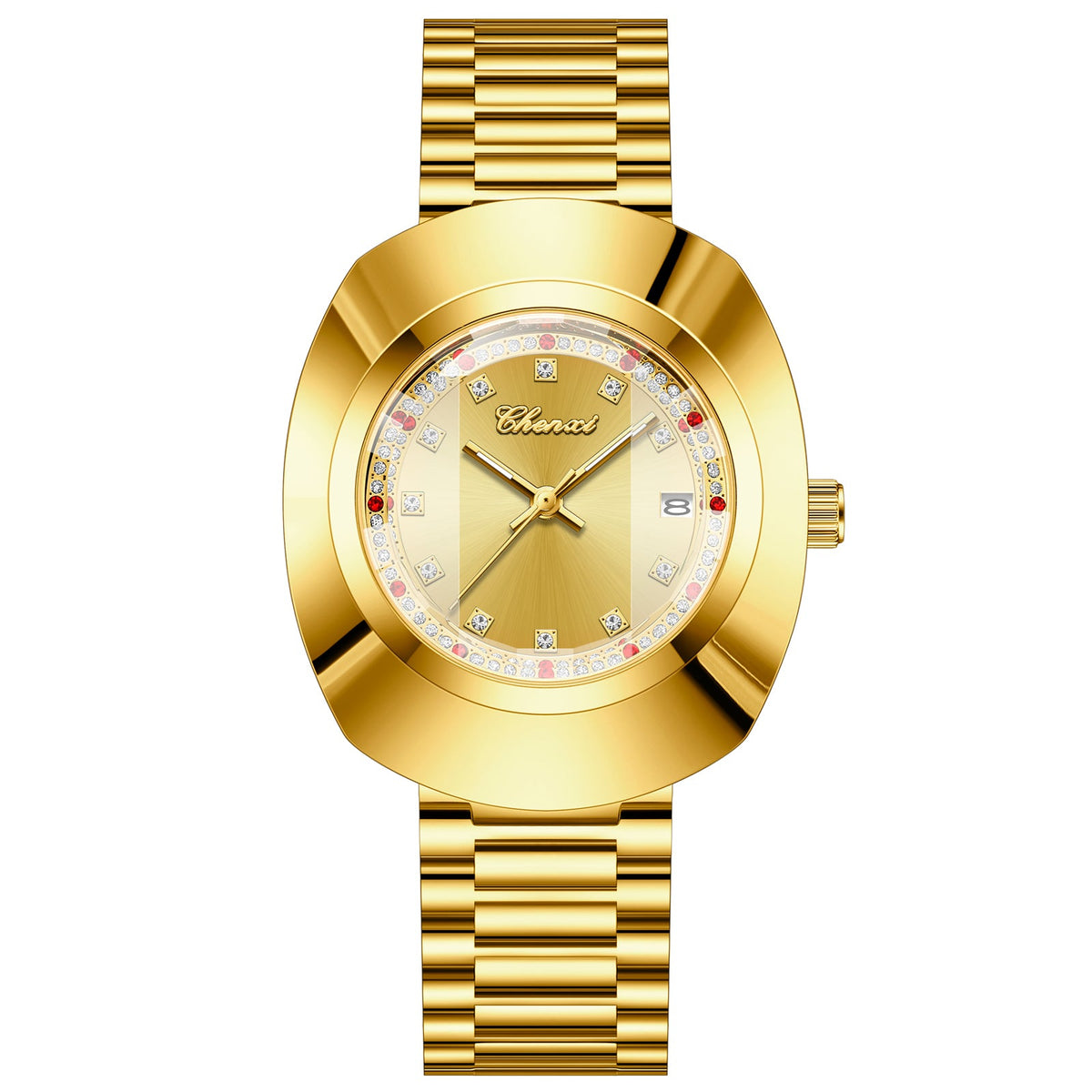 Elegante Damen & Herren Quarz-Armbanduhr – Elegantes Gold-Design Armbanduhr – no. 5360 - PITANI