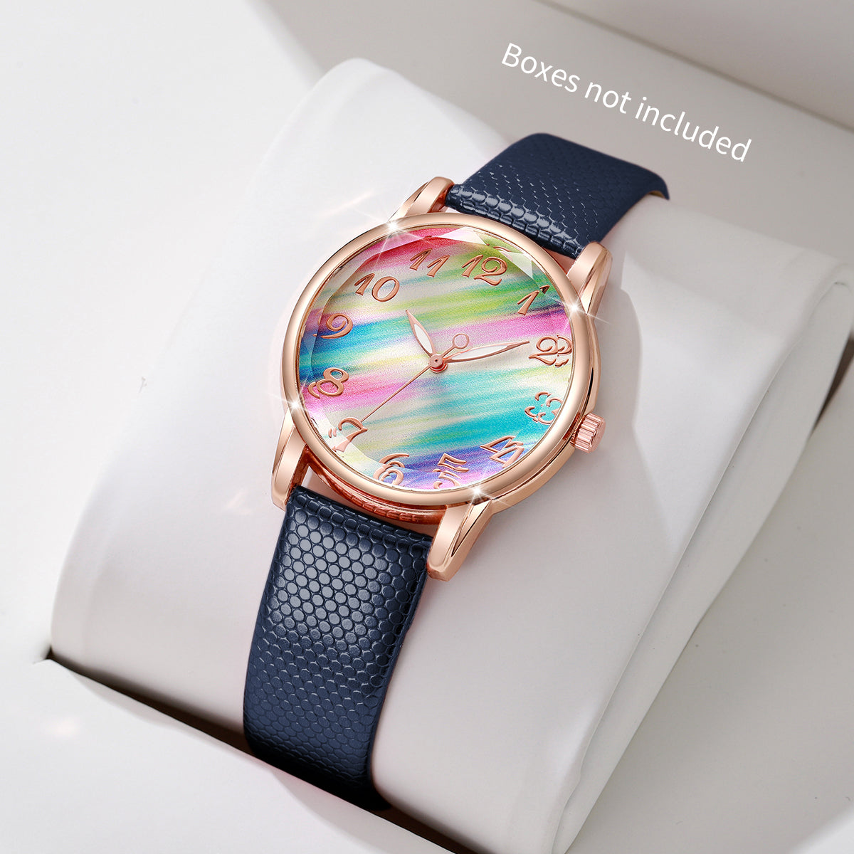 Modische Damen Armbanduhr mit Regenbogen-Zifferblatt – Analoge Quarzuhr Armbanduhr no.3299 - PITANI