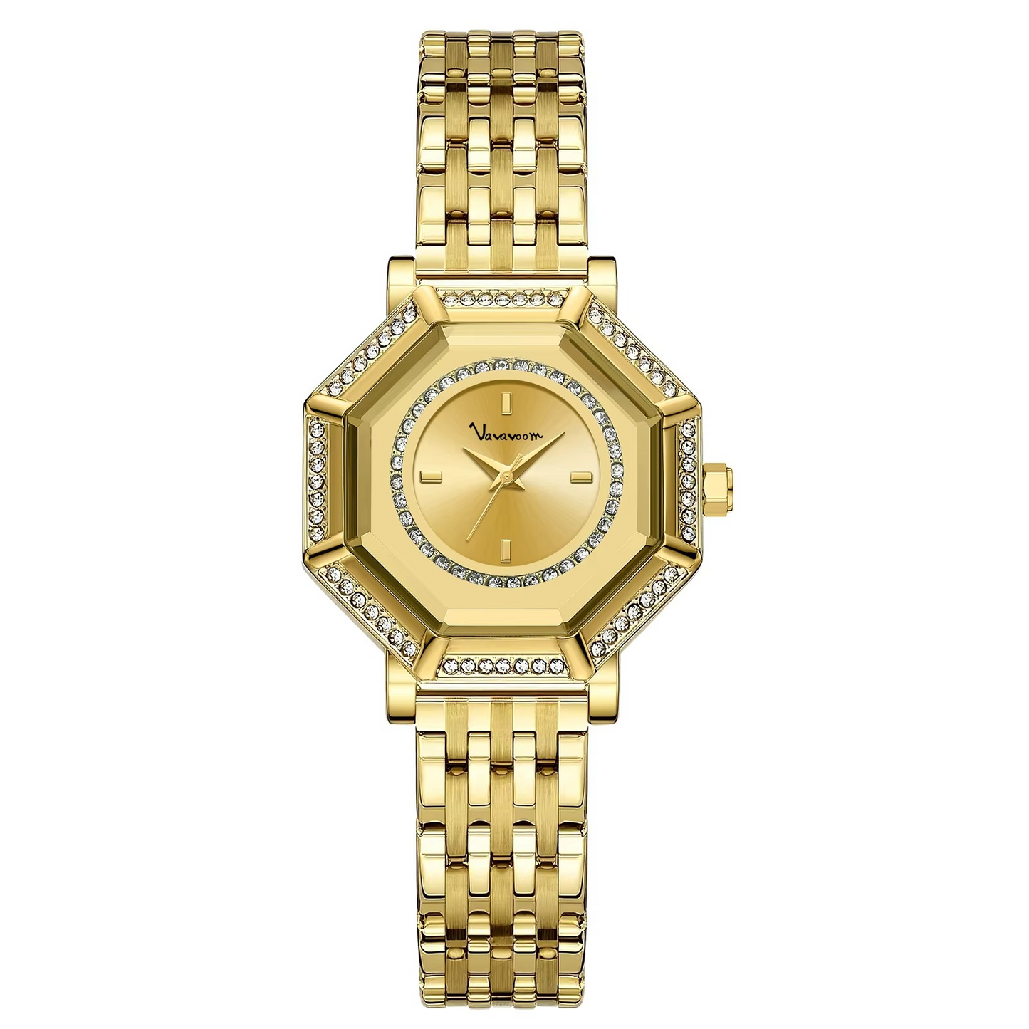 Geometrische Glitzer Edelstahl Armbanduhr "Splendido quarzo no.3177" - PITANI