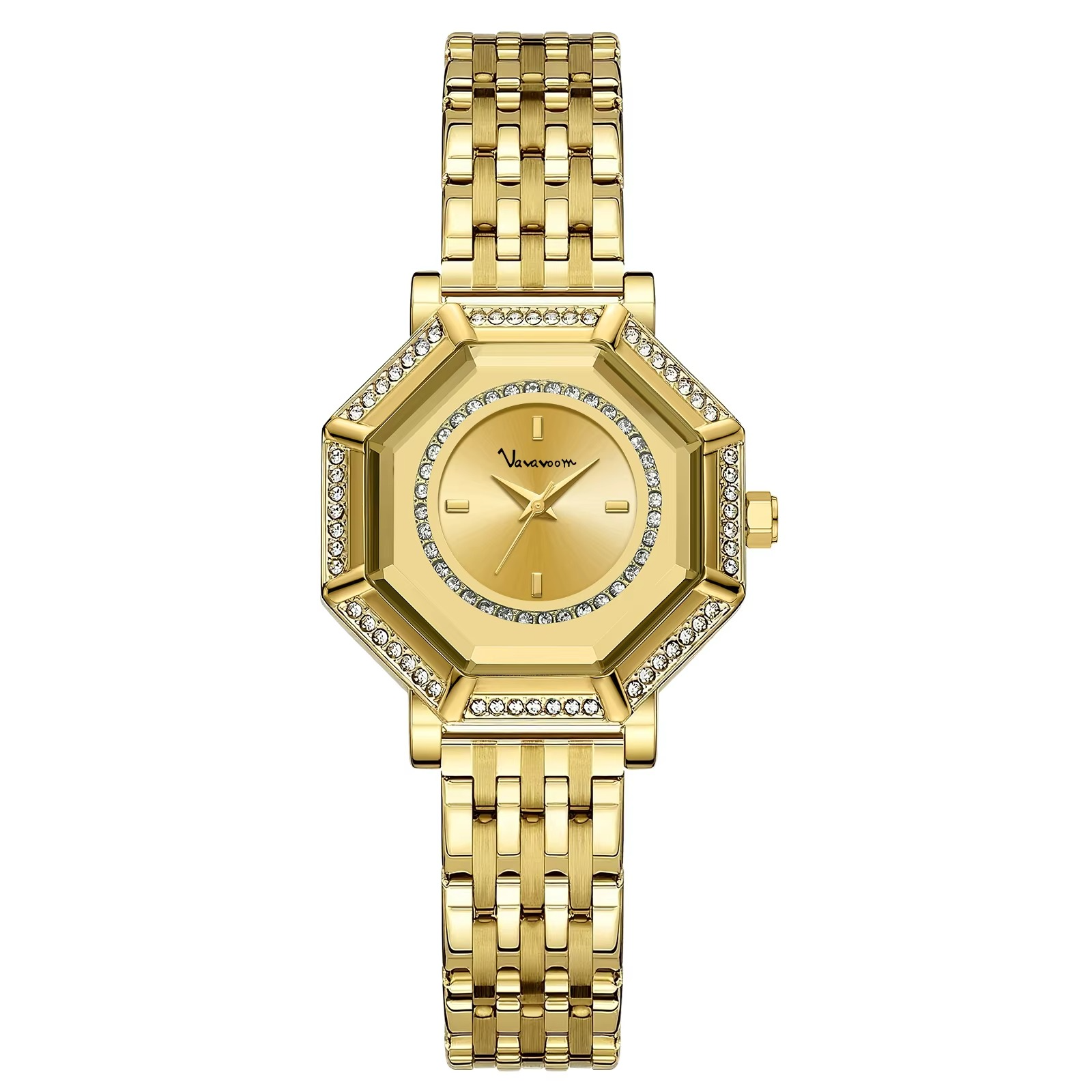 Geometrische Glitzer Edelstahl Armbanduhr "Splendido quarzo no.3177" - PITANI