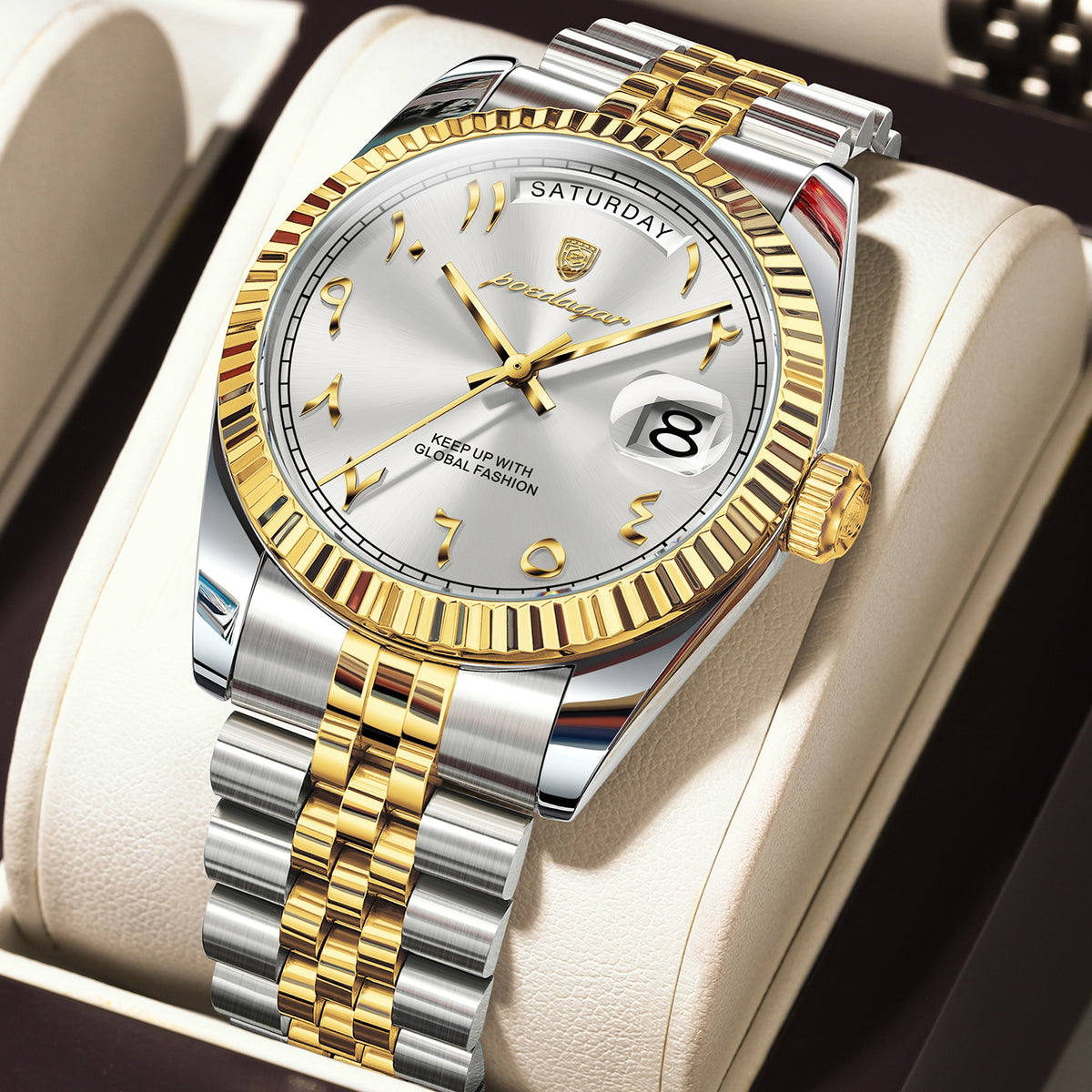 Herren Quarz-Armbanduhr aus Edelstahl – Elegant Flache Herrenuhr Armbanduhr – no. 5397 - PITANI