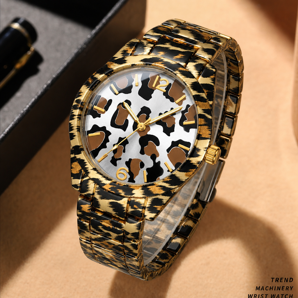 Modische Damen Armbanduhr mit Leopardenmuster – Elegante Retro Armbanduhr no.3292 - PITANI