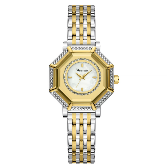 Geometrische Glitzer Edelstahl Armbanduhr "Splendido quarzo no.3177" - PITANI