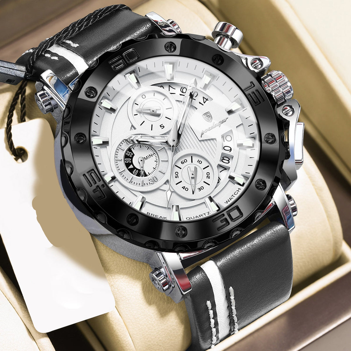 Sportlich-Elegante Herren-Chronograph-Quarz-Uhr – Wasserdichte Armbanduhr – no. 5338 - PITANI