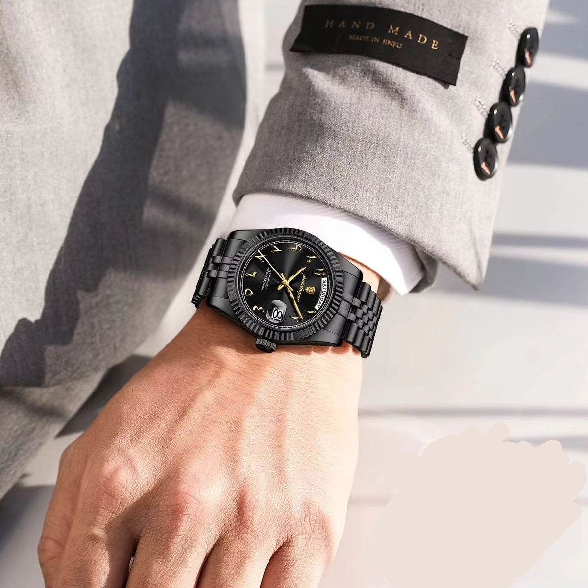 Herren Quarz-Armbanduhr aus Edelstahl – Elegant Flache Herrenuhr Armbanduhr – no. 5397 - PITANI