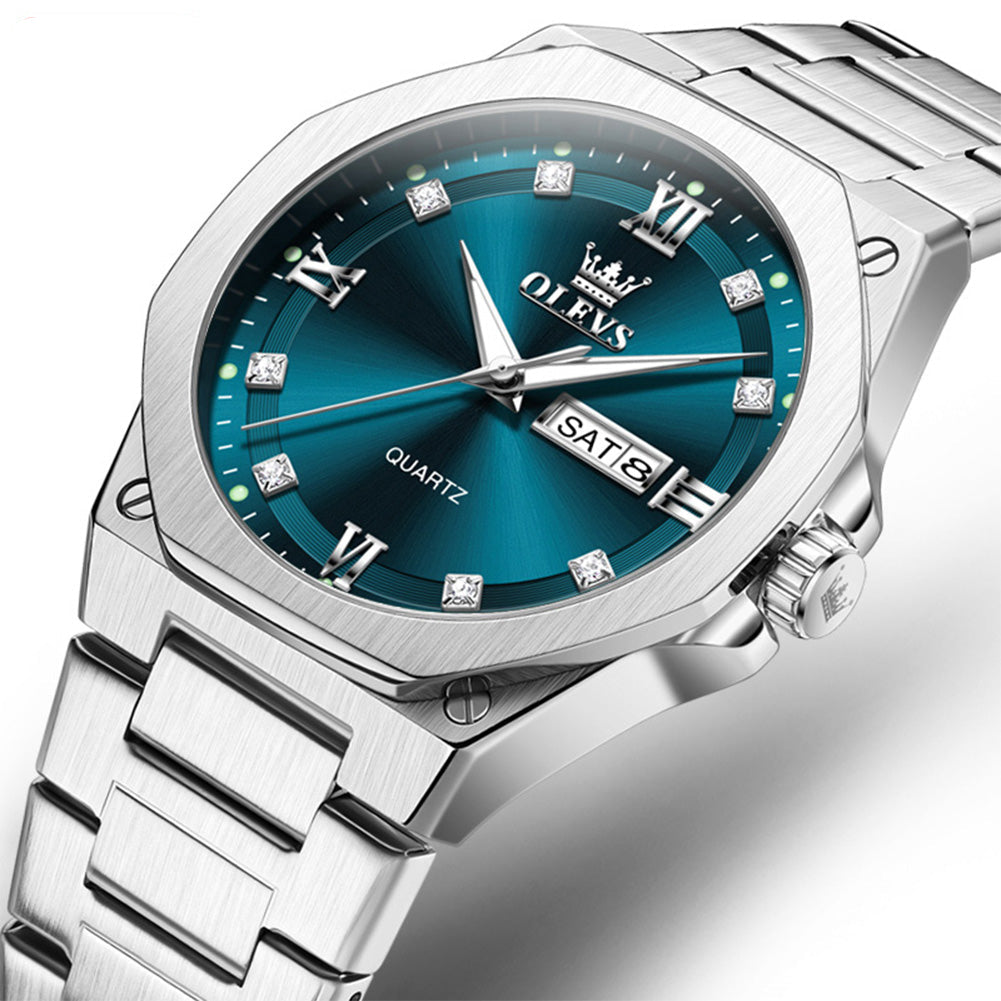 Eleganter Herren Quarz-Chronograph aus Edelstahl – Wasserdichte Armbanduhr – no. 5368 - PITANI