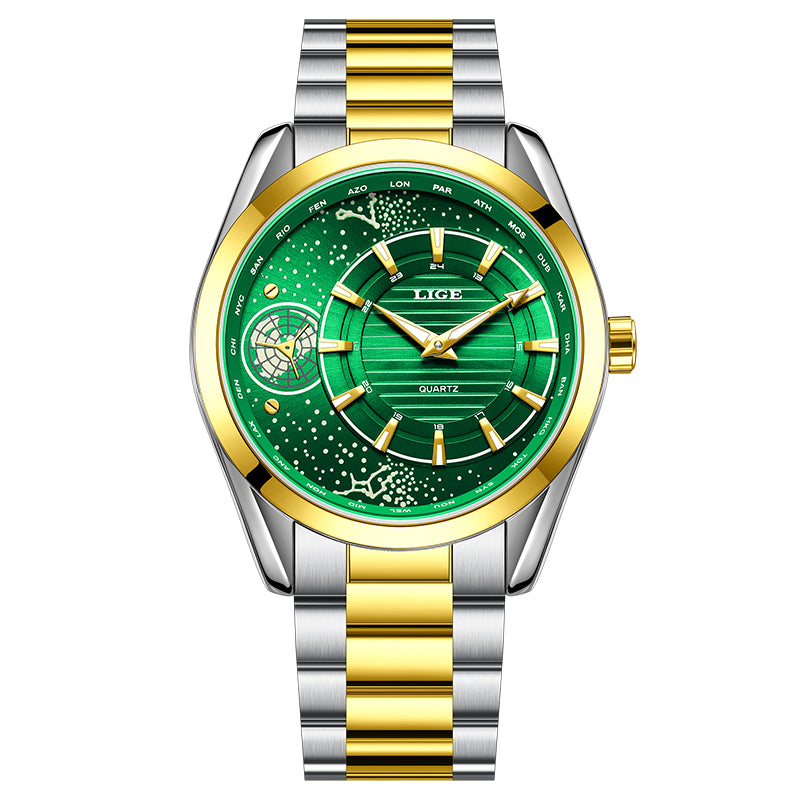 Robuste Elegante Herren Quarz-Armbanduhr – Bicolores Design Armbanduhr – no. 5359 - PITANI