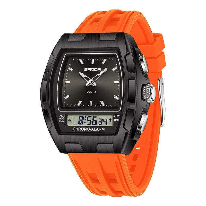 Robuste Herren Sportuhr mit Dual-Display – Markantes Design Armbanduhr – no. 5358 - PITANI